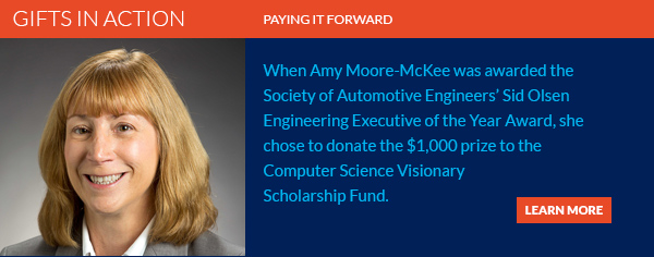 CS ALUMNAE MOORE-MCKEE DONATES PRIZE TO SUPPORT CS SCHOLARSHIPS