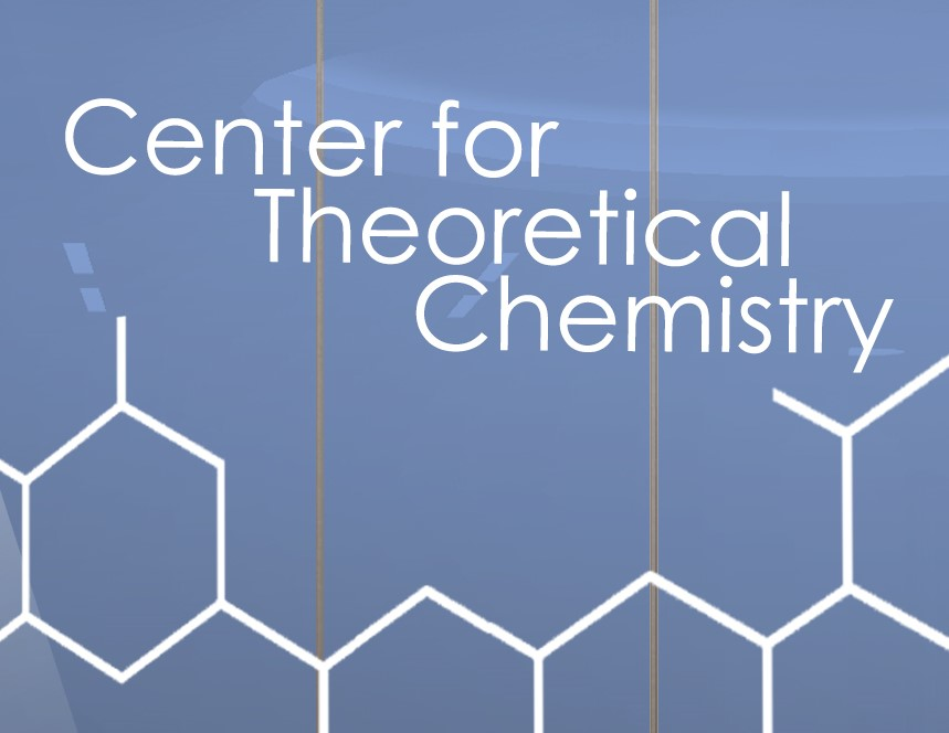 graphic/logo: white words (Center for Theoretical Chemistry) against a light blue background, with a graphic that looks like a honeycomb pattern (white against blue)