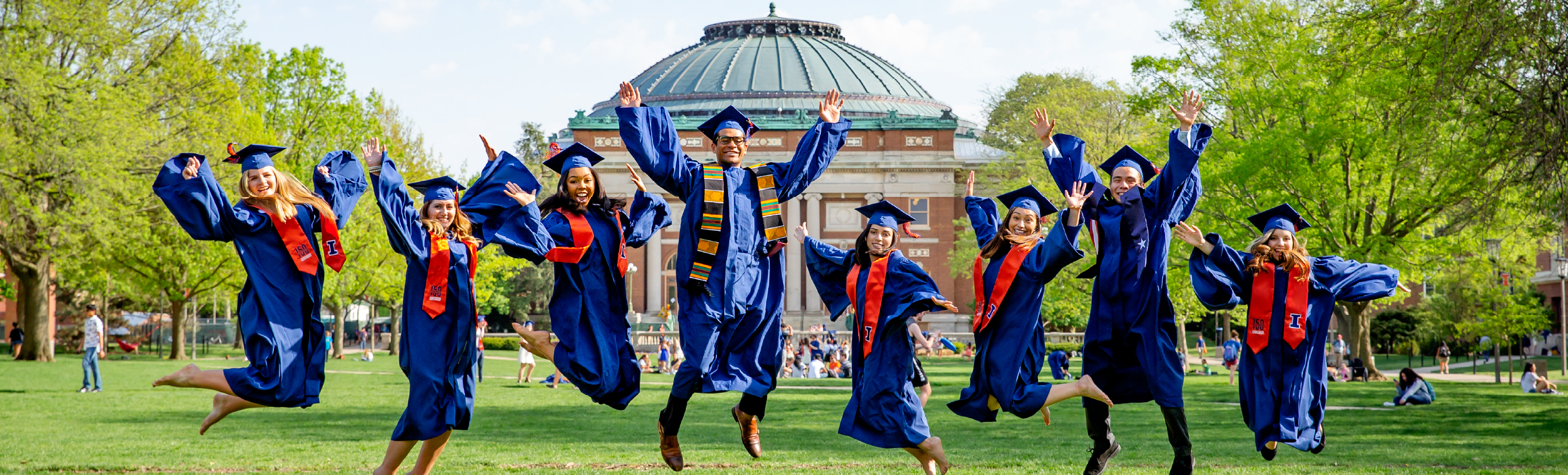 Illinois graduates jumping for joy